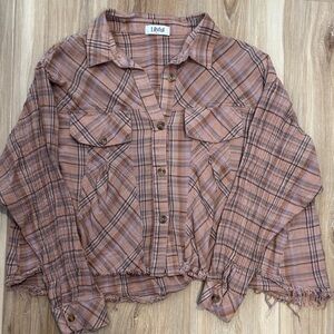 Lilyful Plaid Button-Up Shirt